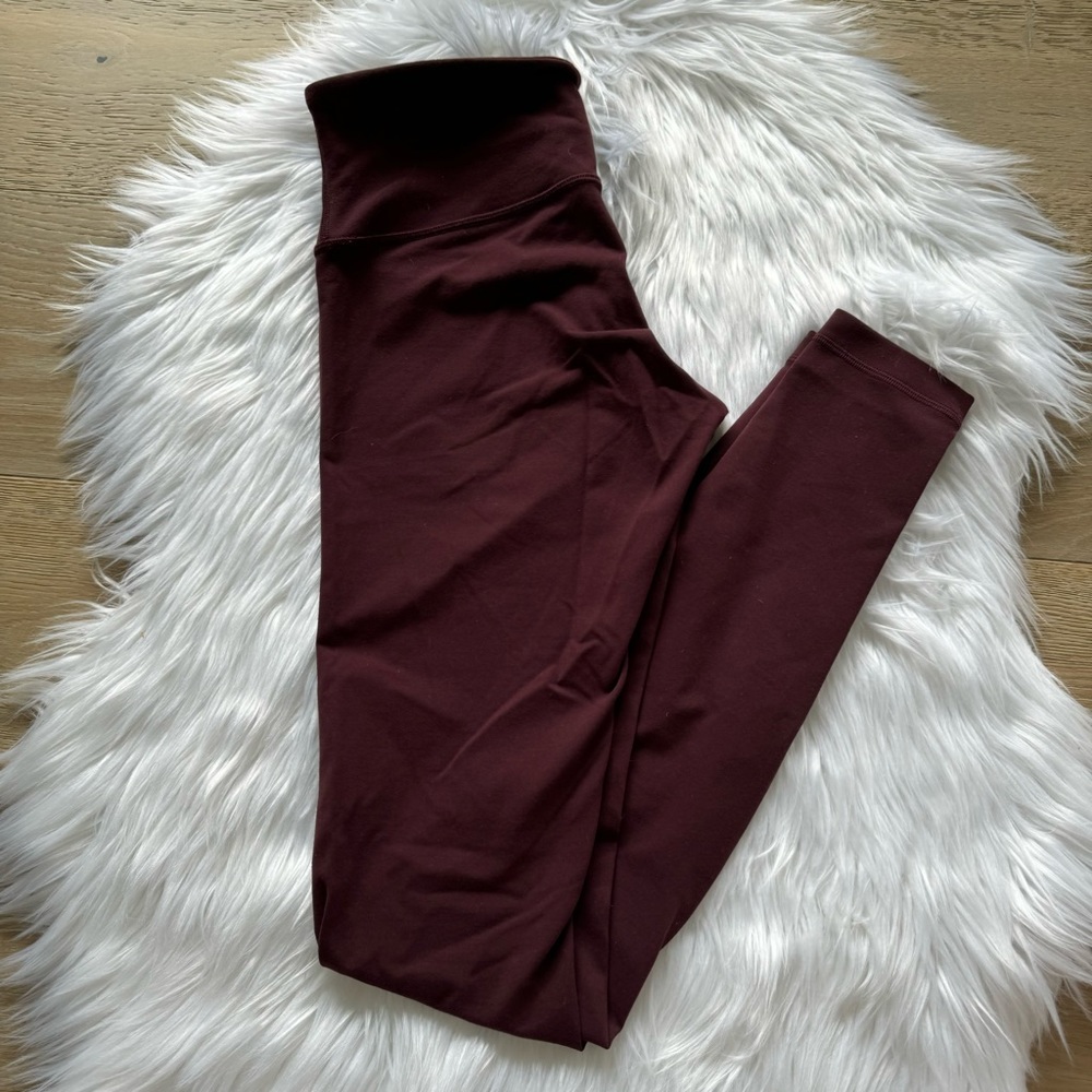 Maroon Thick Lululemon Leggings